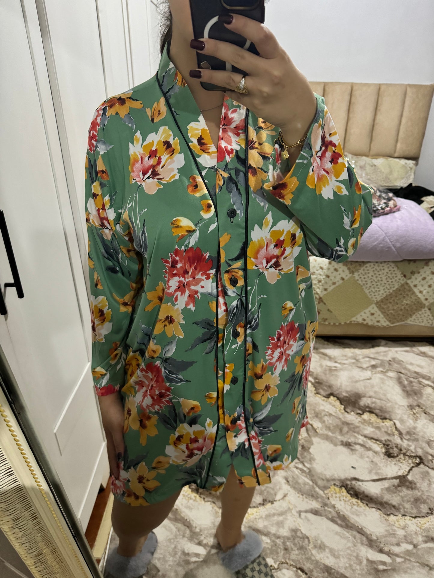 Robe chemise en coton égyptien