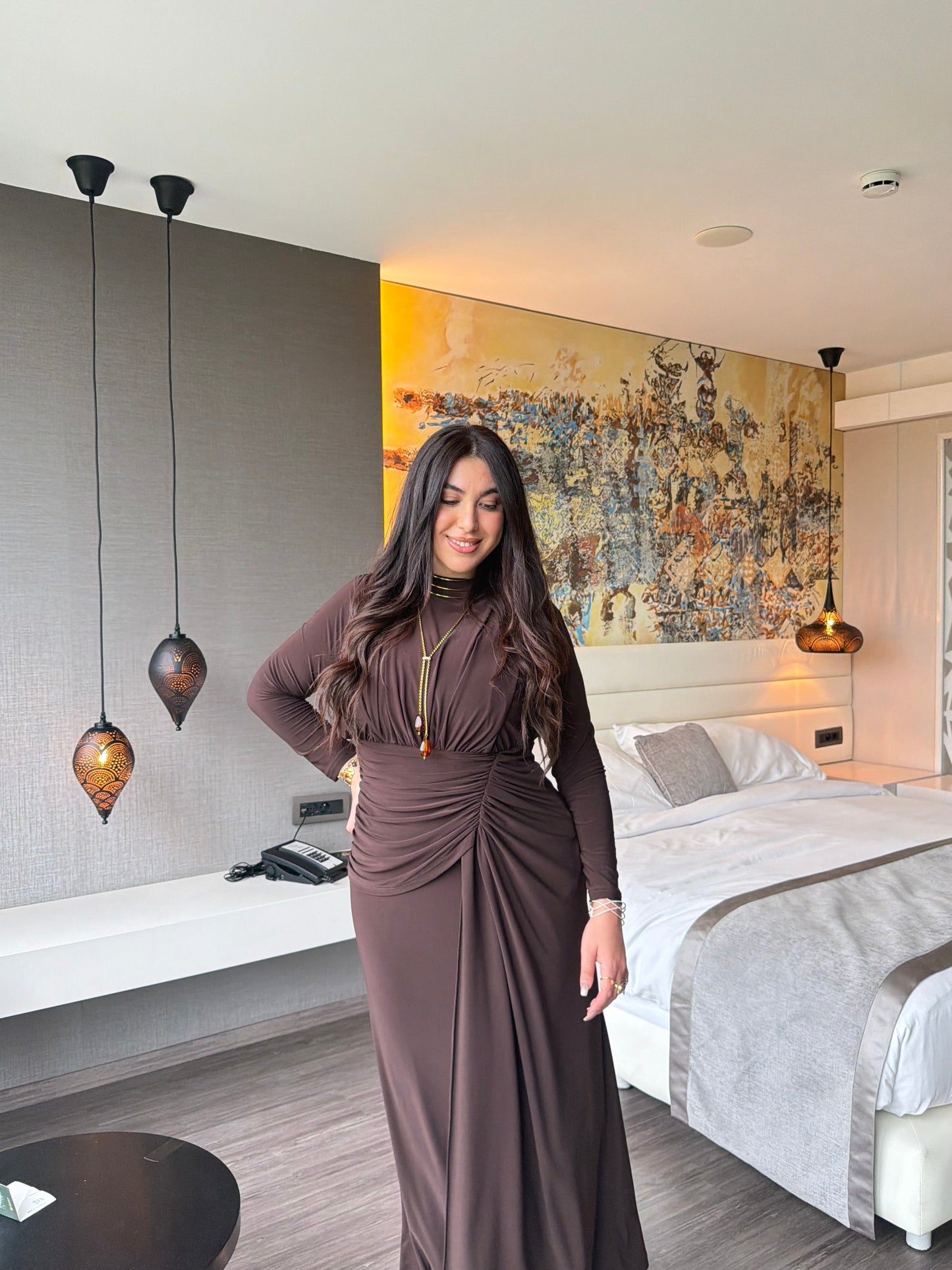Robe lara drapé