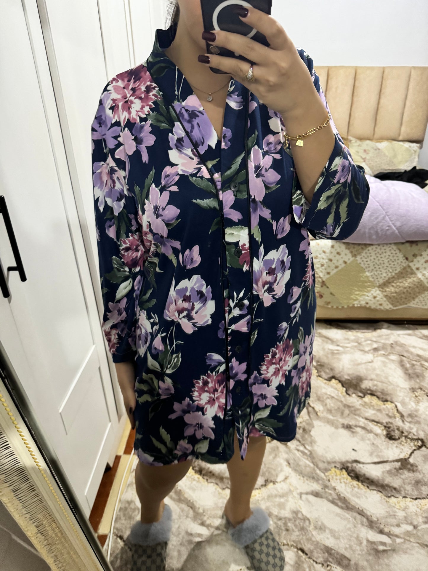 Robe chemise en coton égyptien