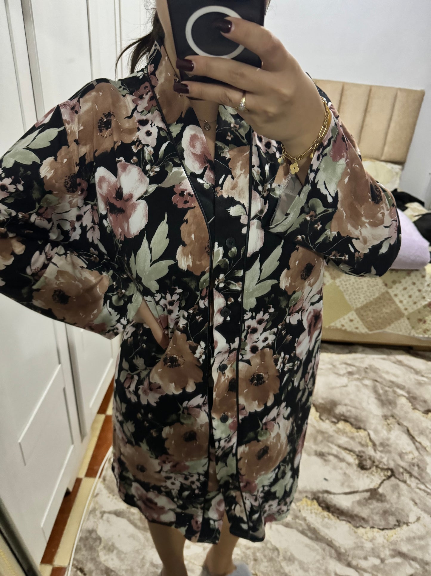 Robe chemise en coton égyptien