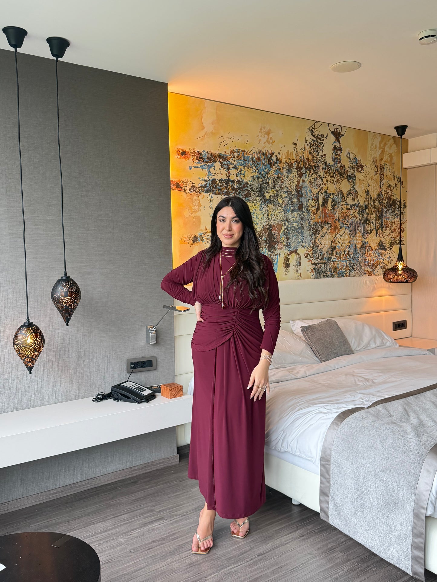 Robe lara drapé